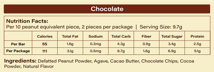 TIP Bar - Peanut (Chocolate Flavor, 12-Count Box)