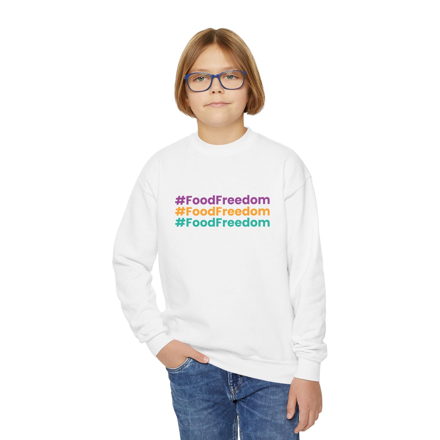 #FoodFreedom Youth Crewneck Sweatshirt