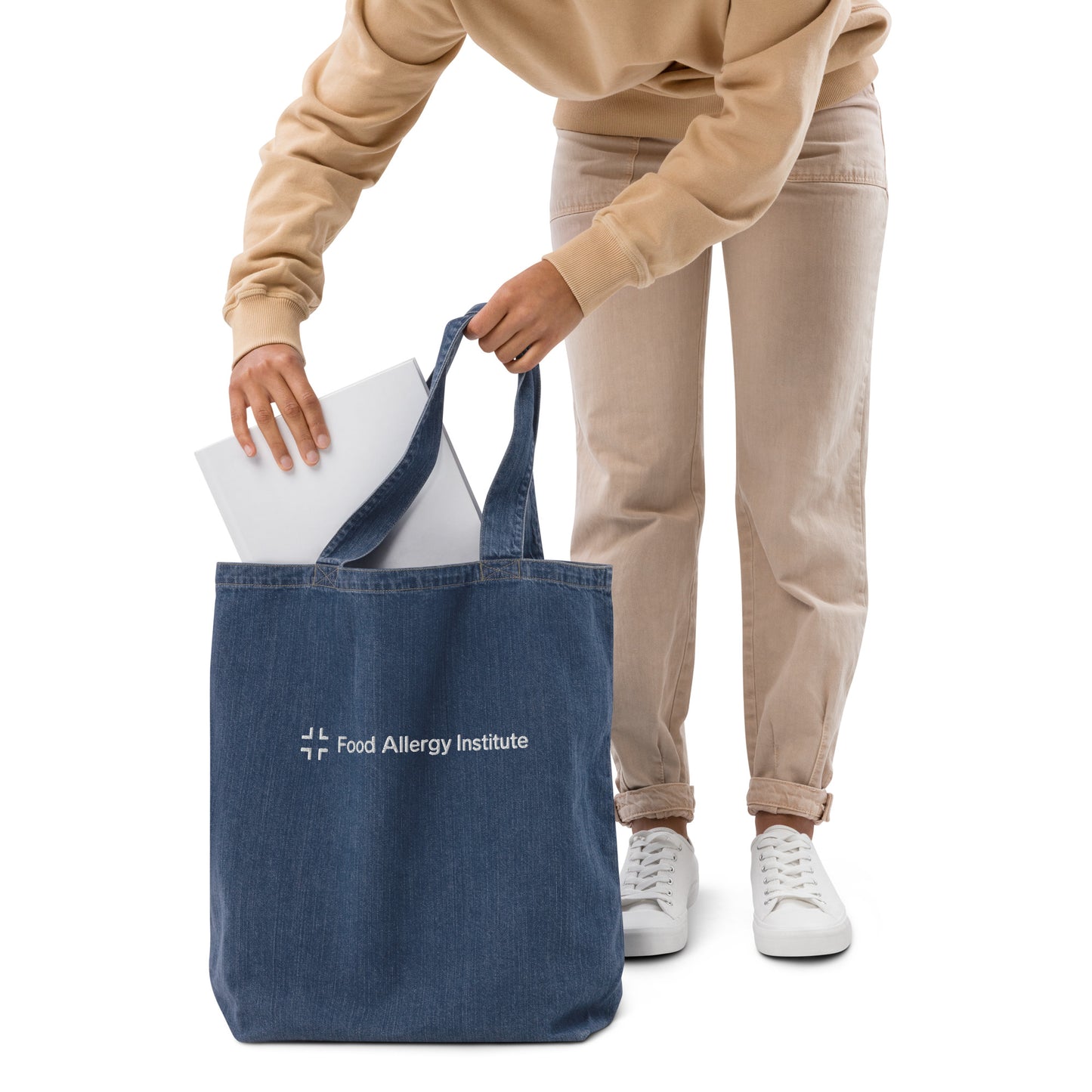 Food Allergy Institute Organic Denim Tote Bag