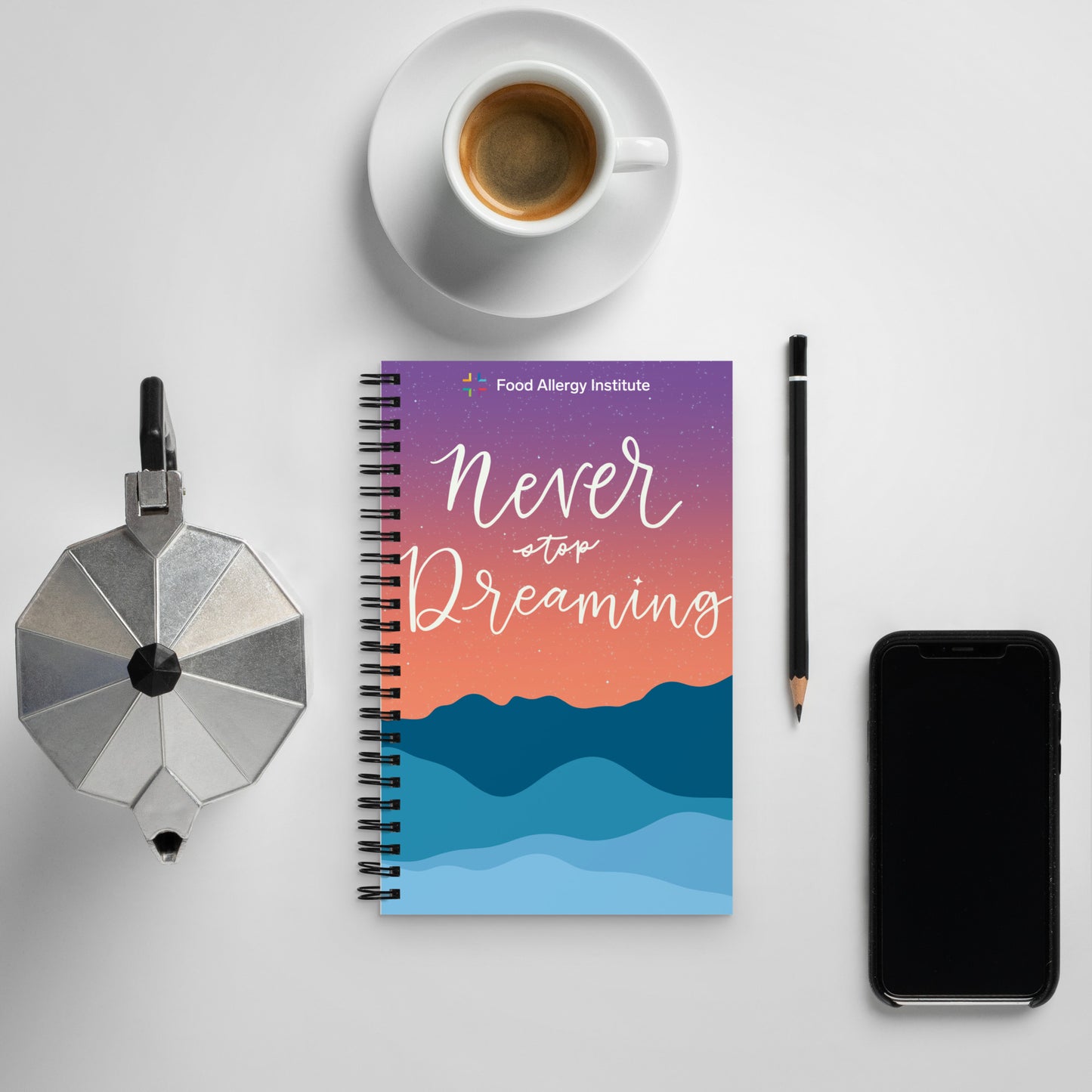 Never Stop Dreaming Spiral Notebook